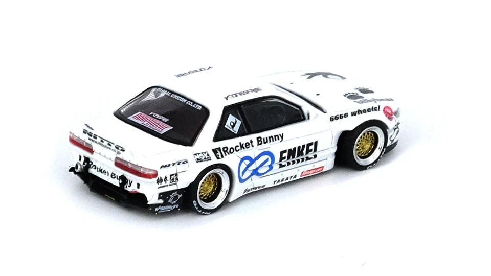 NISSAN SILVIA S13 V2 PANDEM ROCKET BUNNY (WHITE) INNO64 1:64 - Image 3