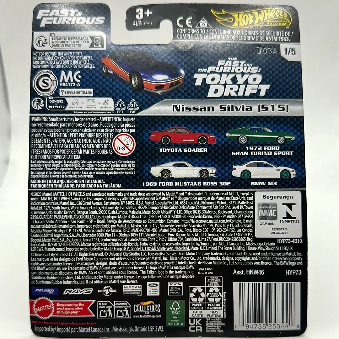 Nissan Silvia S15 - FAST & FURIOUS 1/5 Hotwheels Premium - Image 2