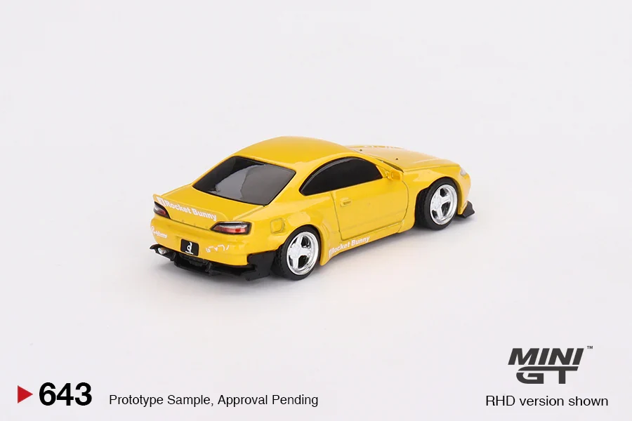 NISSAN SILVIA (S15) ROCKET BUNNY (BRONZE YELLOW) MINI GT 1:64 - Image 2