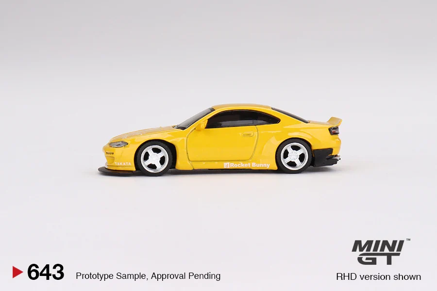 NISSAN SILVIA (S15) ROCKET BUNNY (BRONZE YELLOW) MINI GT 1:64 - Image 3