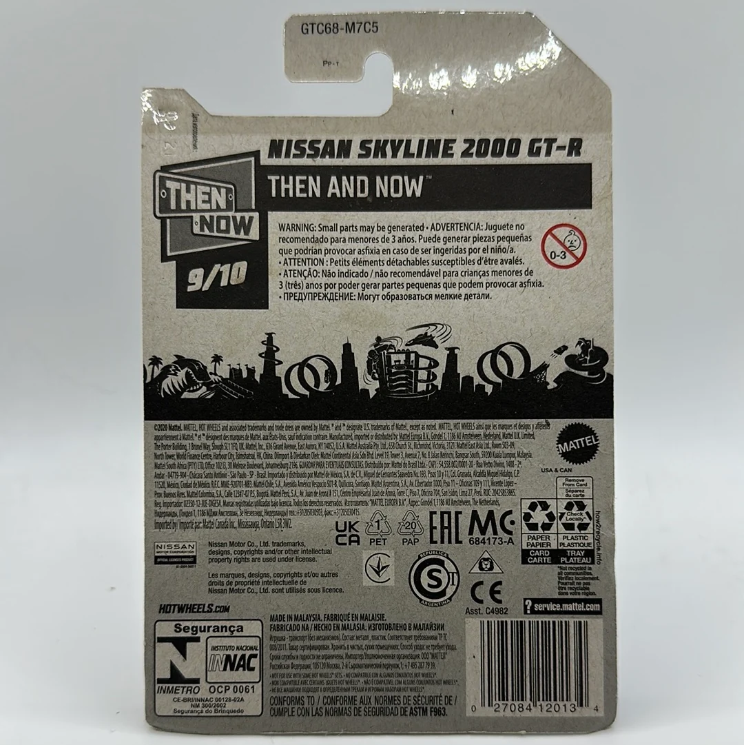 Nissan Skyline 2000 GT-R Then and Now 9/10 Hotwheels Mainline 180/250 * Creased Card* - Image 2