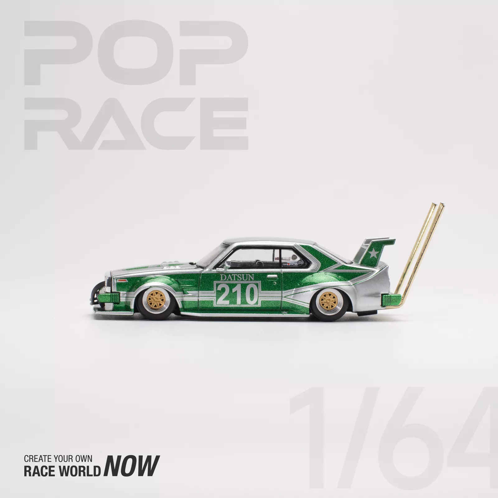 Nissan Skyline C210 Bosozoku Style Green – PR64-0061 POP RACE - Image 3