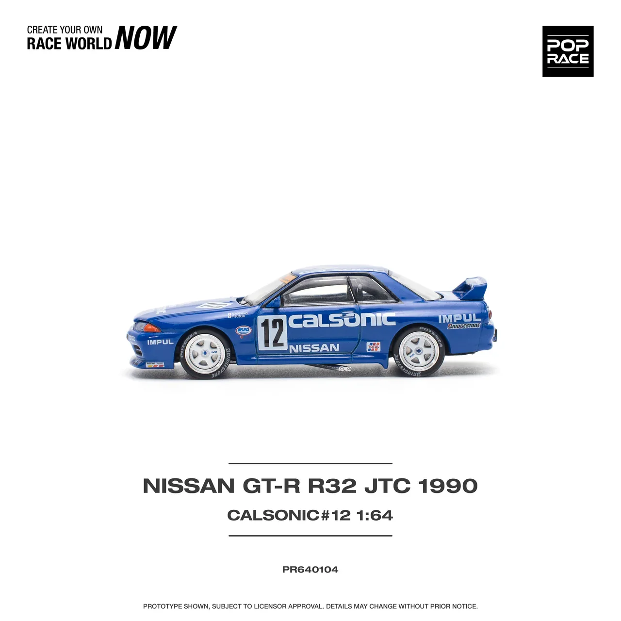 Nissan Skyline GT-R R32 JTC 1990 Calsonic #12 Pop Race - Image 5