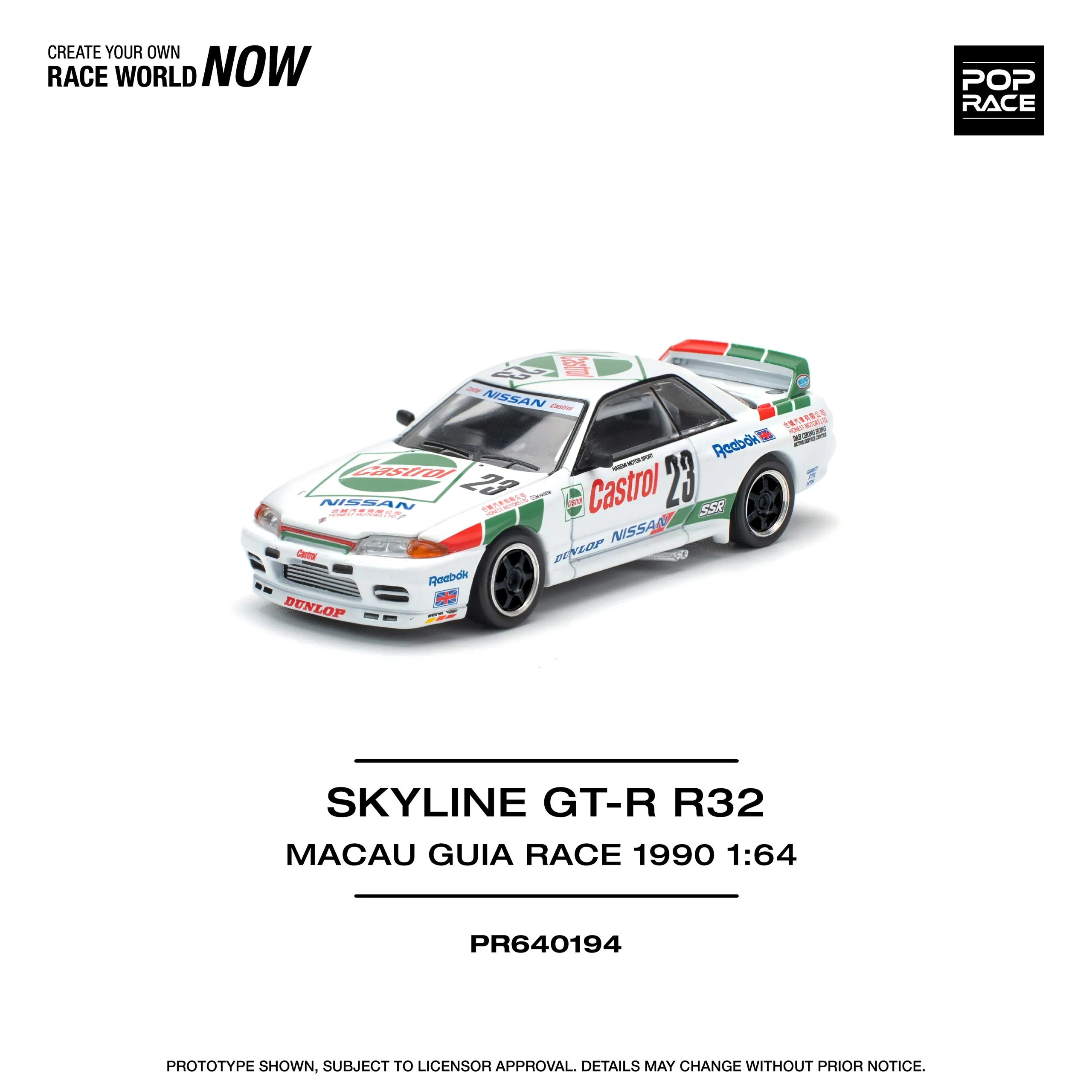 Nissan Skyline GT-R R32 Macau Guia Race 1990 Winner - POP RACE 1:64 - Image 4