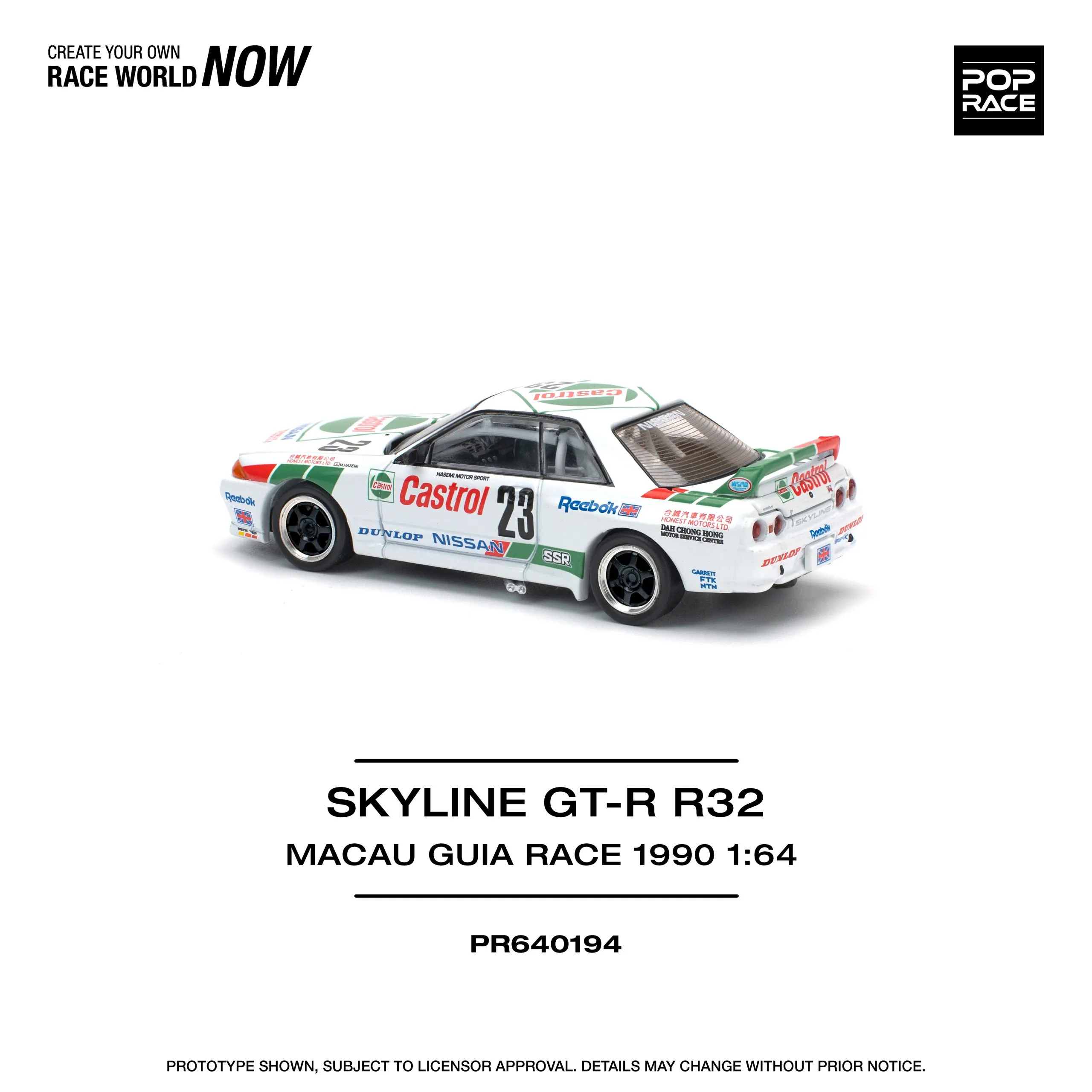 Nissan Skyline GT-R R32 Macau Guia Race 1990 Winner - POP RACE 1:64 - Image 5
