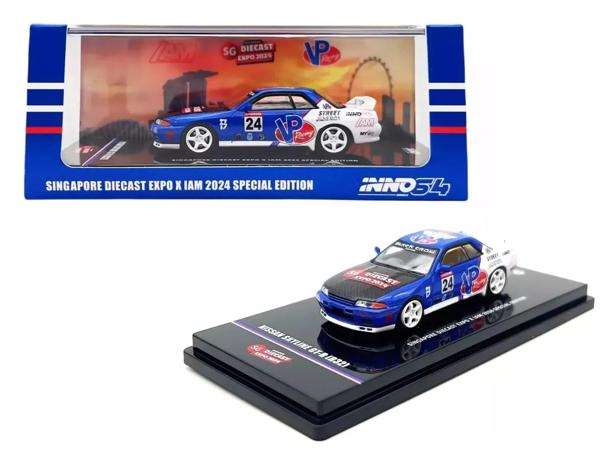 NISSAN SKYLINE GT-R (R32) SINGAPORE DIECAST EXPO 2024 SPECIAL EDITION - INNO64 1:64 - Image 3