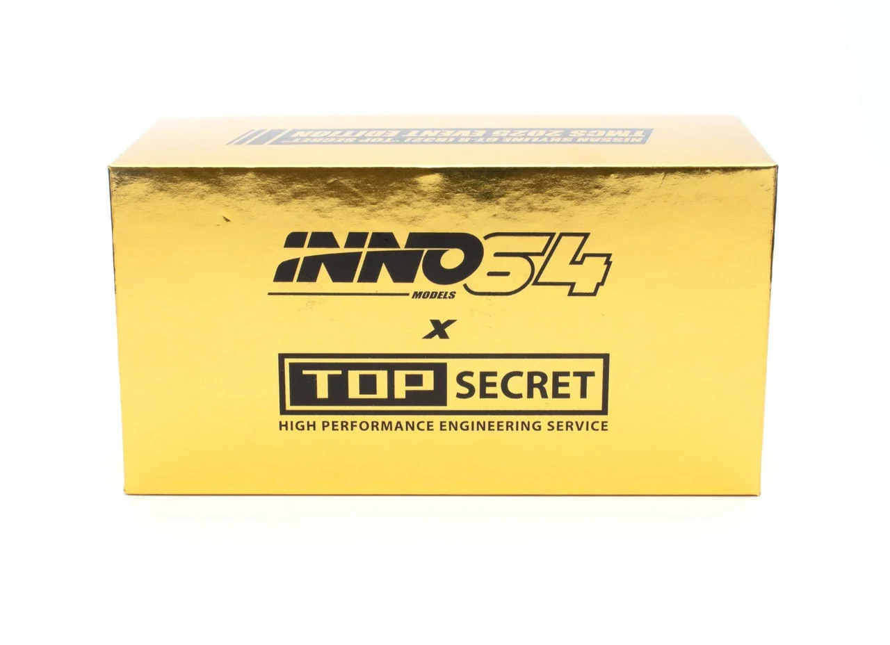 Nissan Skyline GT-R (R32) "Top Secret" Chrome Gold TMCS 2025 Exclusive - INNO64 1:64 - Image 3