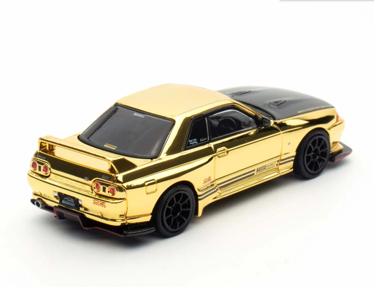 Nissan Skyline GT-R (R32) "Top Secret" Chrome Gold TMCS 2025 Exclusive - INNO64 1:64 - Image 8
