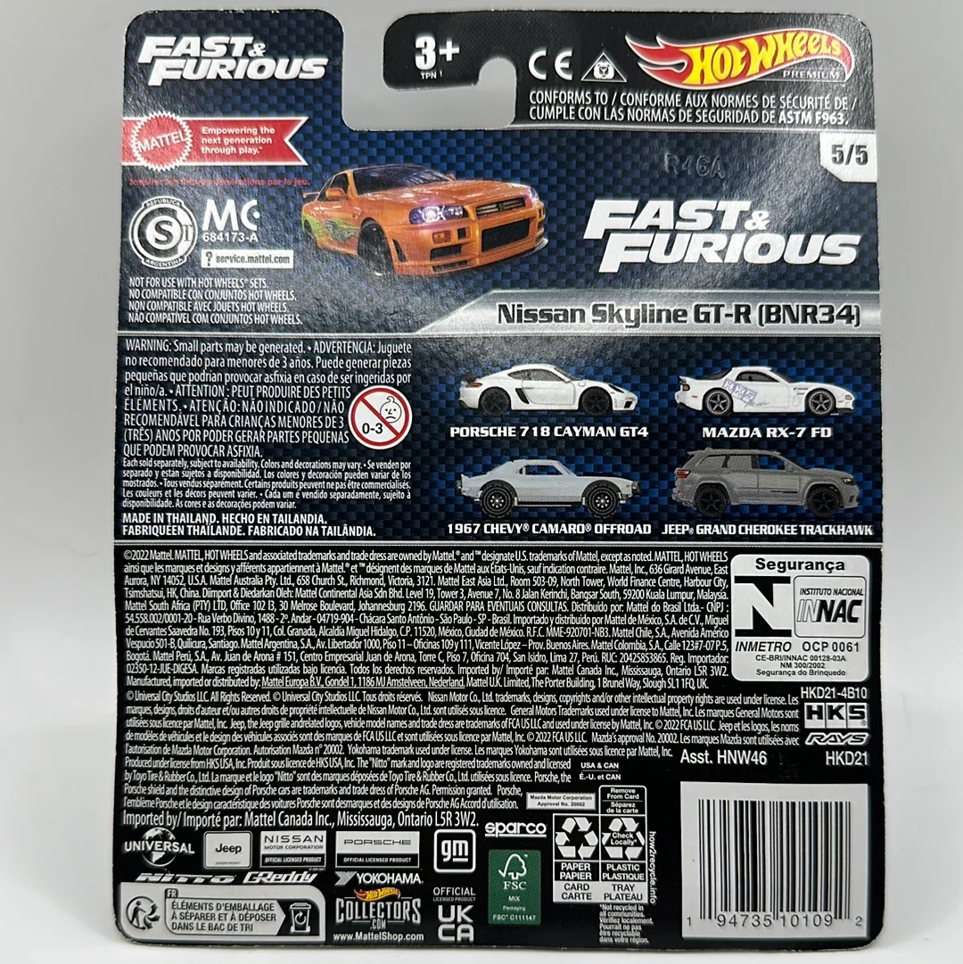 Nissan Skyline GT-R R34 FAST & FURIOUS 5/5 Hotwheels Premium - Image 2