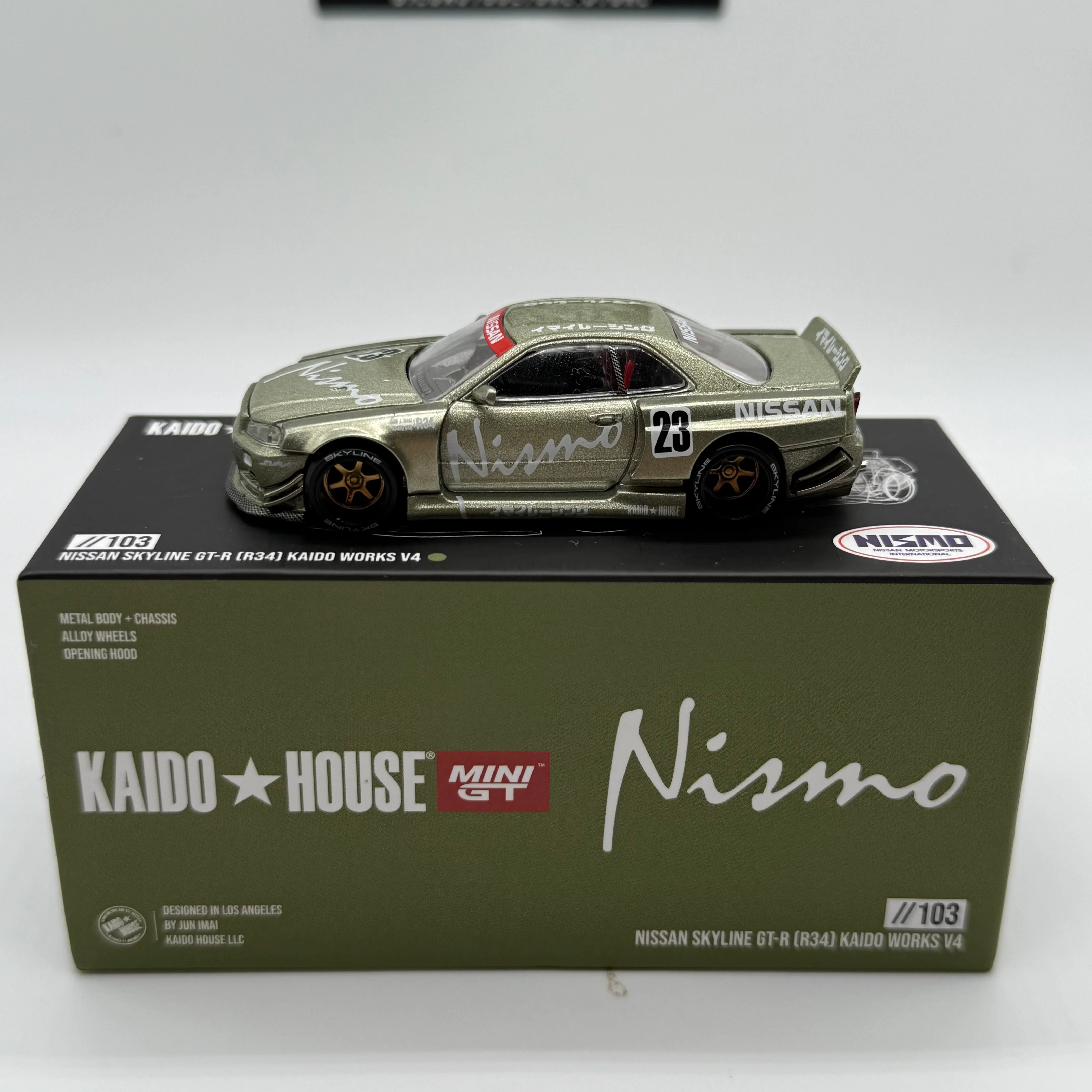 Nissan Skyline GT-R R34 Kaido Works V4 - Kaido House x MiniGT *Loose* - Image 2