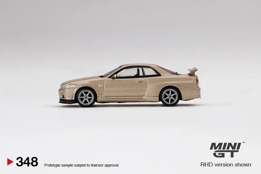 NISSAN SKYLINE GT-R (R34) M-SPEC (SILICA BREATH GOLD) MINI GT 1:64 - Image 3