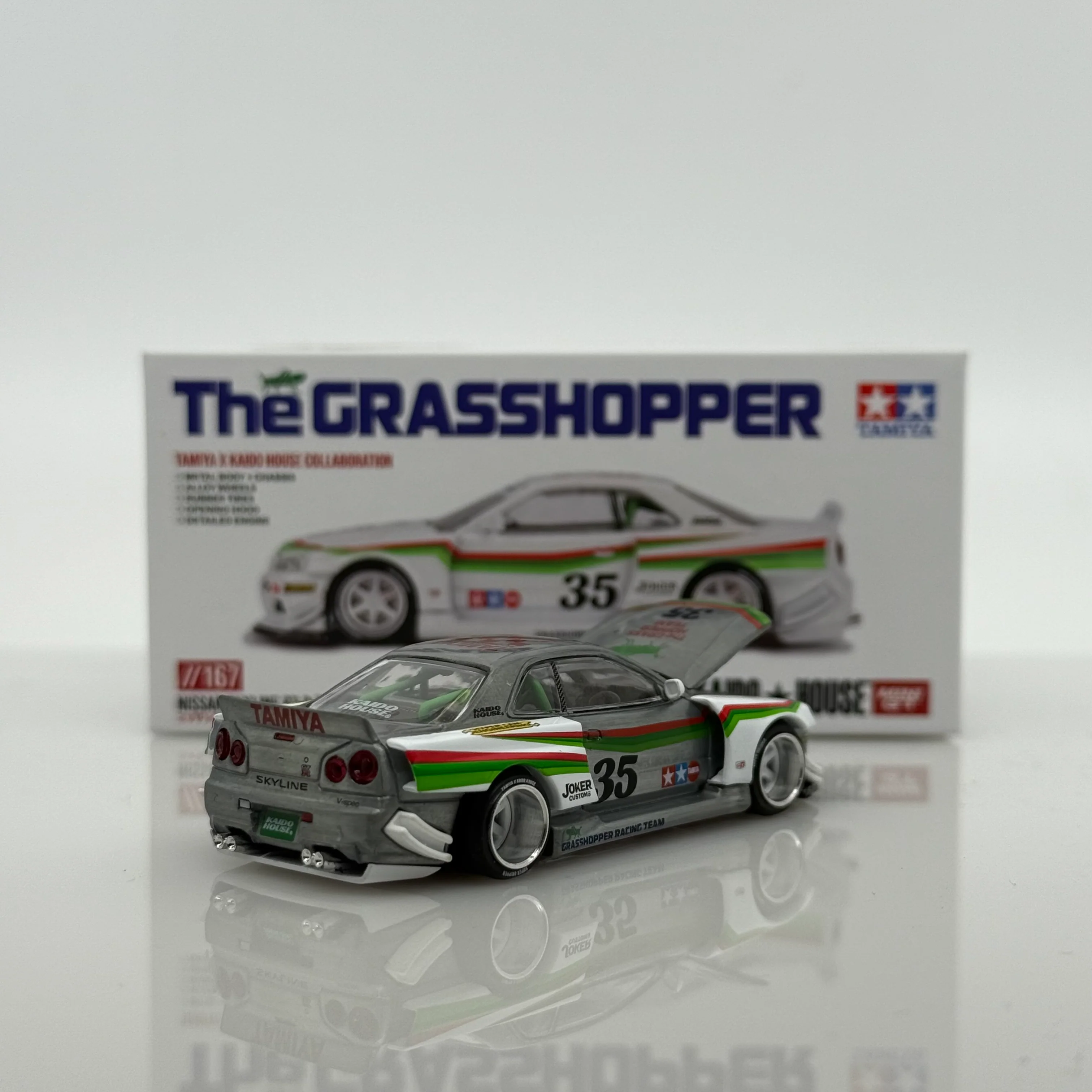 Nissan Skyline GT-R (R34) “The Grasshopper” CHASE Kaido House x MiniGT - Image 3