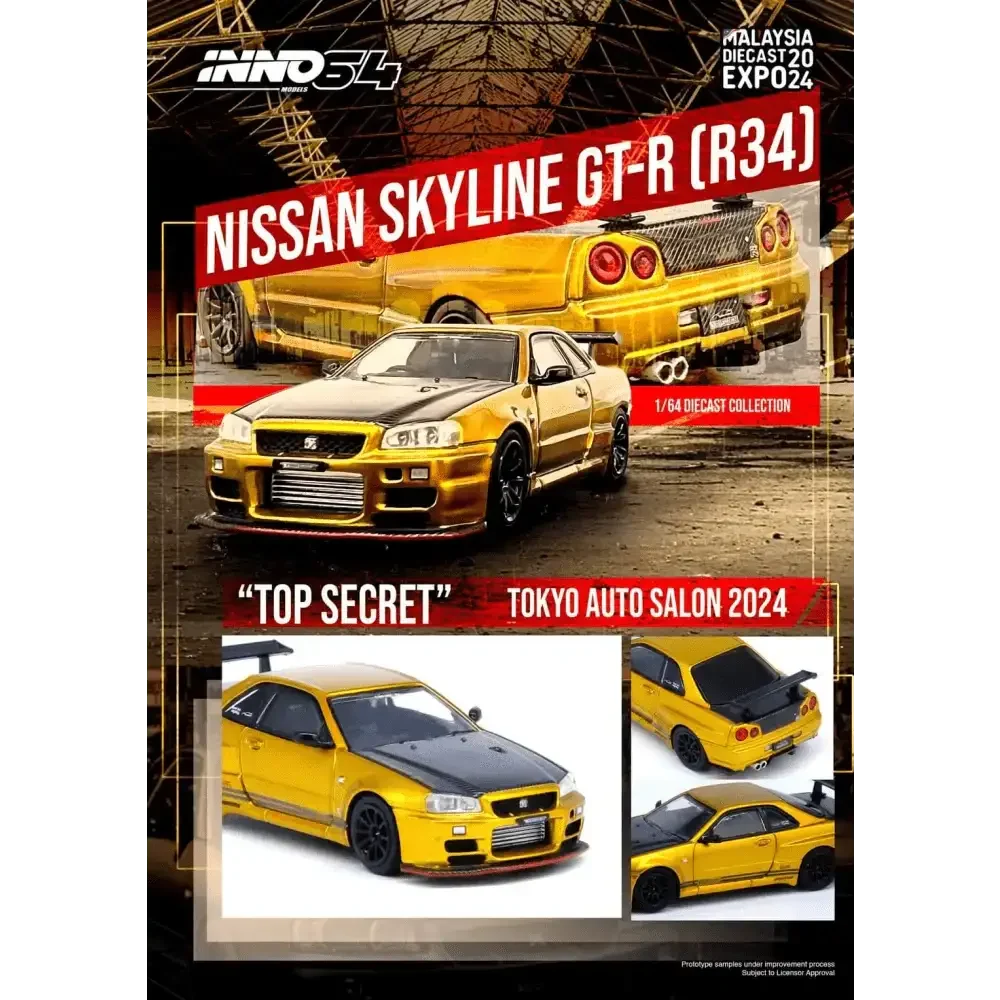 Nissan Skyline GT-R (R34) TOP SECRET Tokyo Auto Salon 2024 - INNO64 1:64 - Image 2