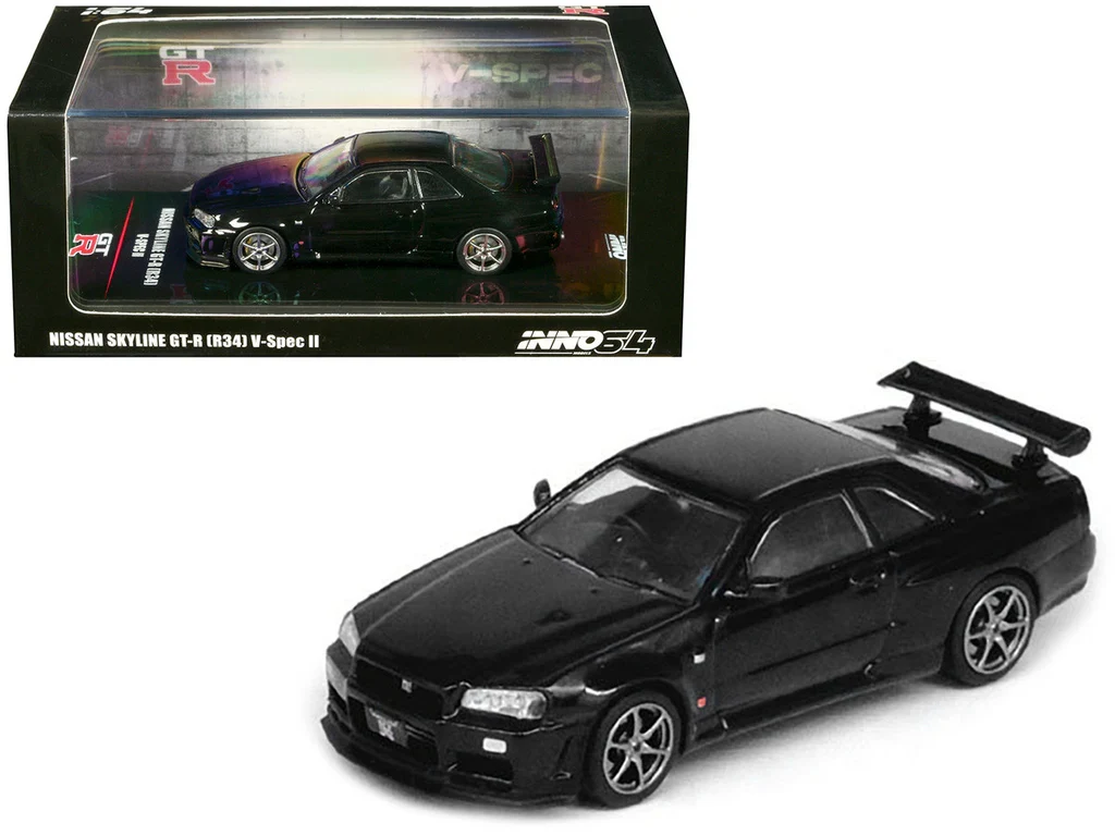 Nissan Skyline GT-R (R34) V-Spec II Black INNO64 - Image 2