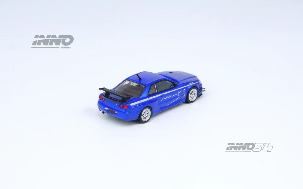 NISSAN SKYLINE GT-R (R34) V-SPEC TUNED BY "MINE'S" (BLUE) INNO64 - Image 4