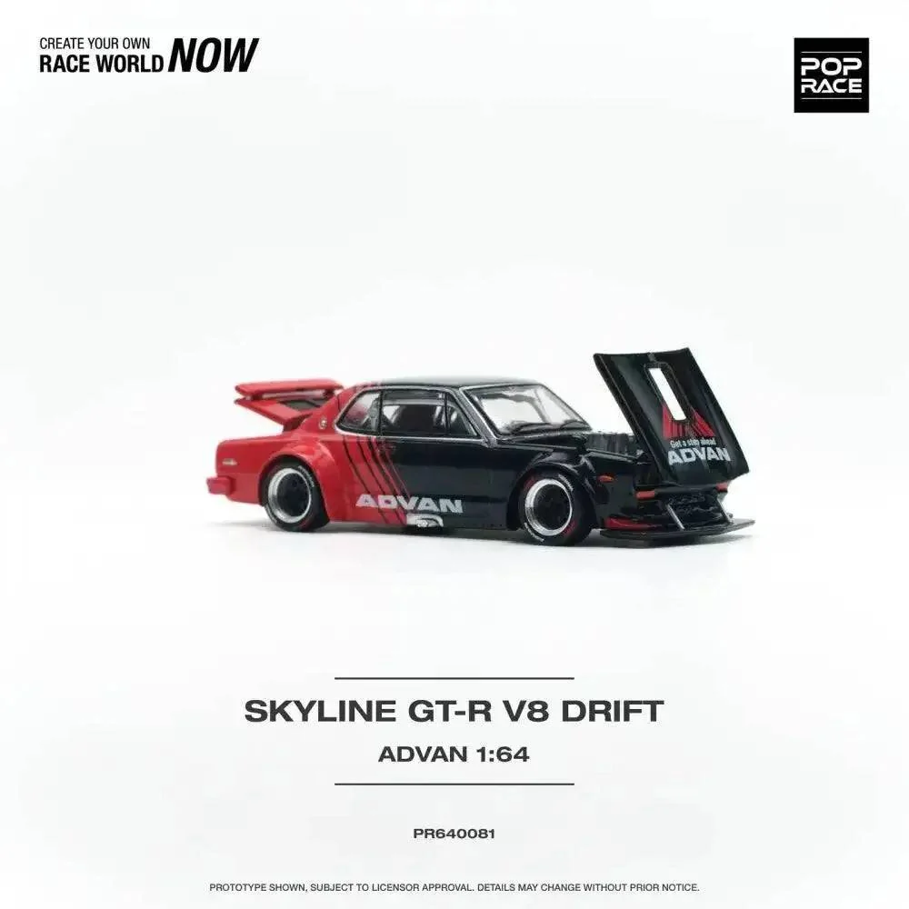 Nissan Skyline GT-R V8 Drift Hakosuka ADVAN - Pop Race 1:64 - Image 6