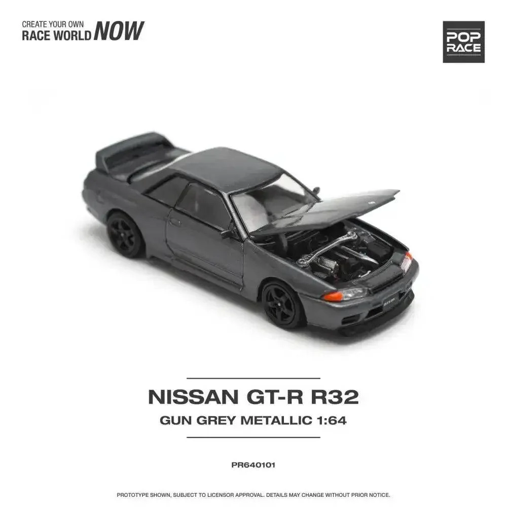 Nissan Skyline GT-R32 GUN GREY METALLIC - Pop Race 1:64 - Image 2