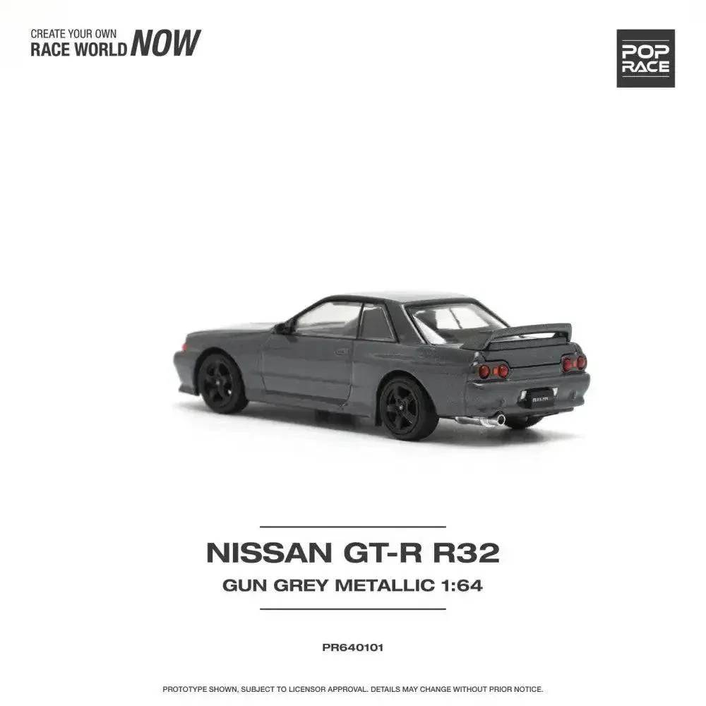 Nissan Skyline GT-R32 GUN GREY METALLIC - Pop Race 1:64 - Image 4