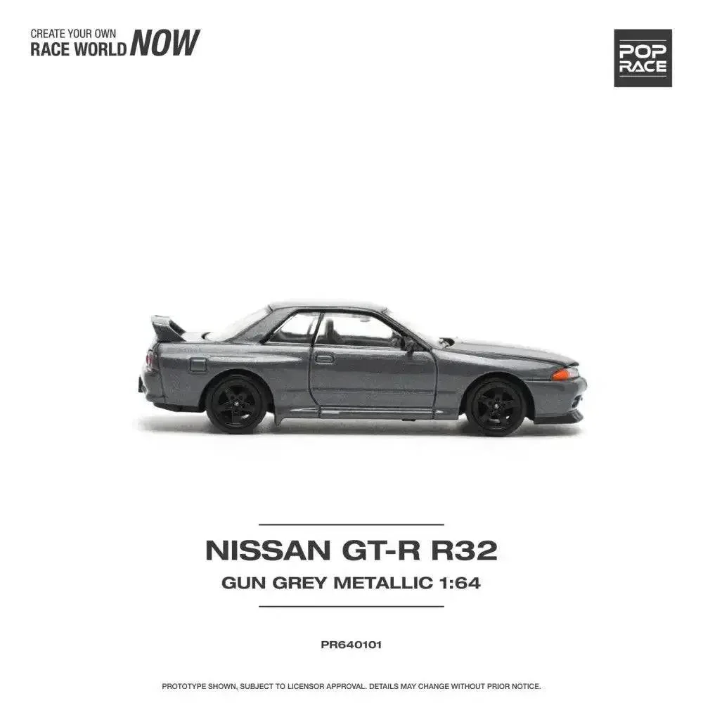 Nissan Skyline GT-R32 GUN GREY METALLIC - Pop Race 1:64 - Image 5