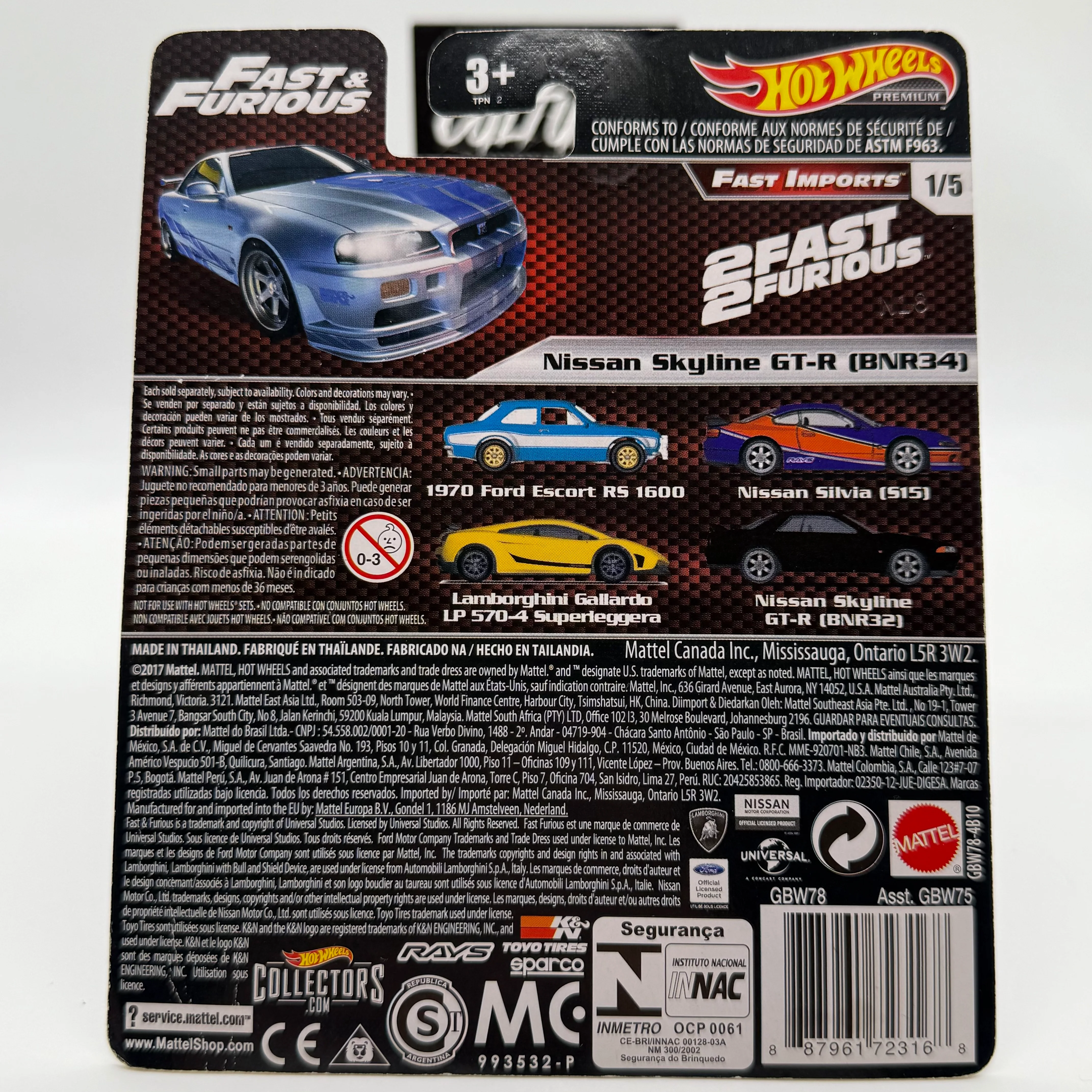 Nissan Skyline GTR BNR34 Brian O’Connor FAST & FURIOUS - Fast Imports 1/5 Hotwheels Premium - Image 2