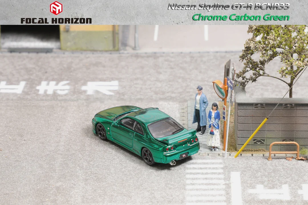 NISSAN SKYLINE GTR R33 (BCNR33) CHROME CARBON GREEN - FOCAL HORIZON LIMITED TO 699pcs - Image 6