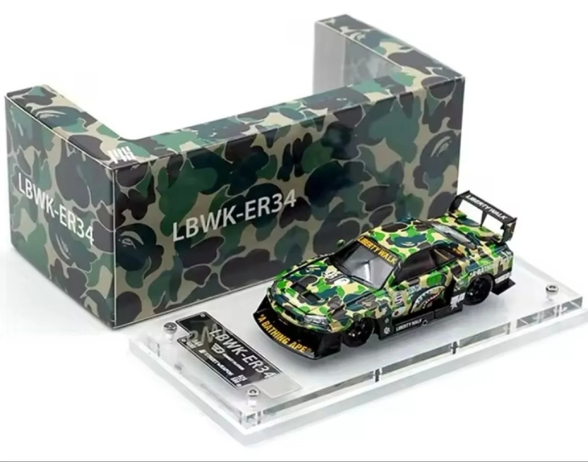 Nissan Skyline LBWK-ER34 Super Silhouette Camo Bape - *LIMITED TO 999pcs* SW 1:64
