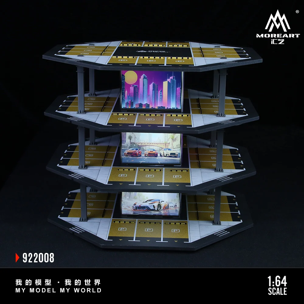 Octagonal Building Parking Lot 02 Simulation Model - Morearts 1:64