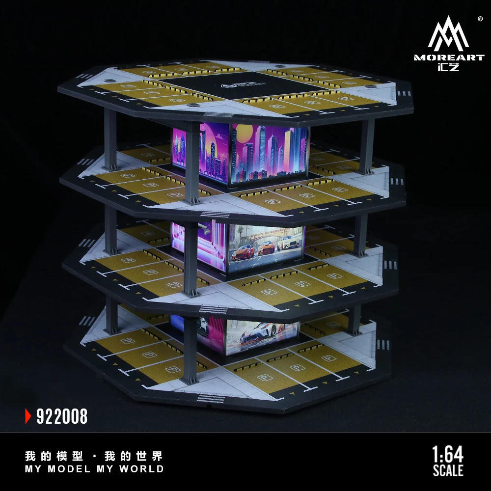 Octagonal Building Parking Lot 02 Simulation Model - Morearts 1:64 - Image 3