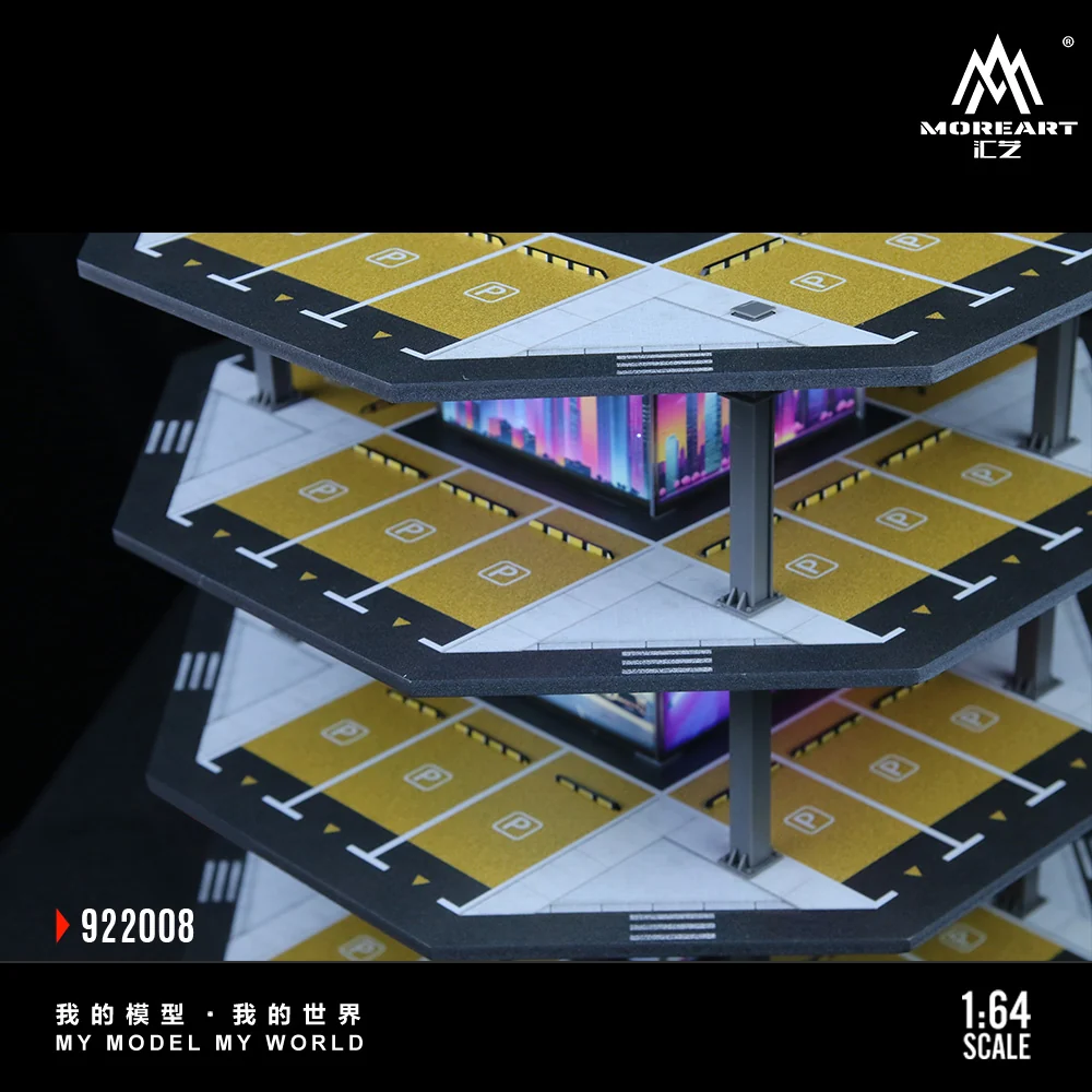 Octagonal Building Parking Lot 02 Simulation Model - Morearts 1:64 - Image 7