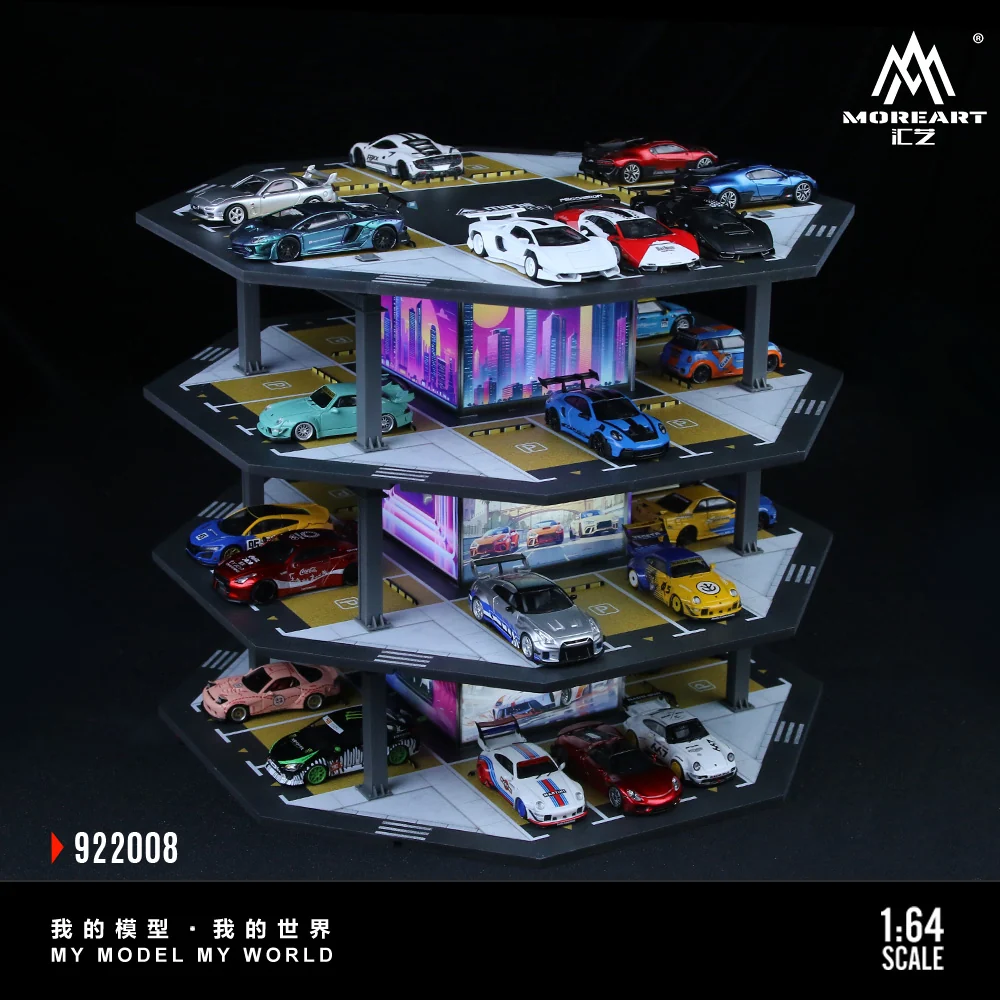 Octagonal Building Parking Lot 02 Simulation Model - Morearts 1:64 - Image 8
