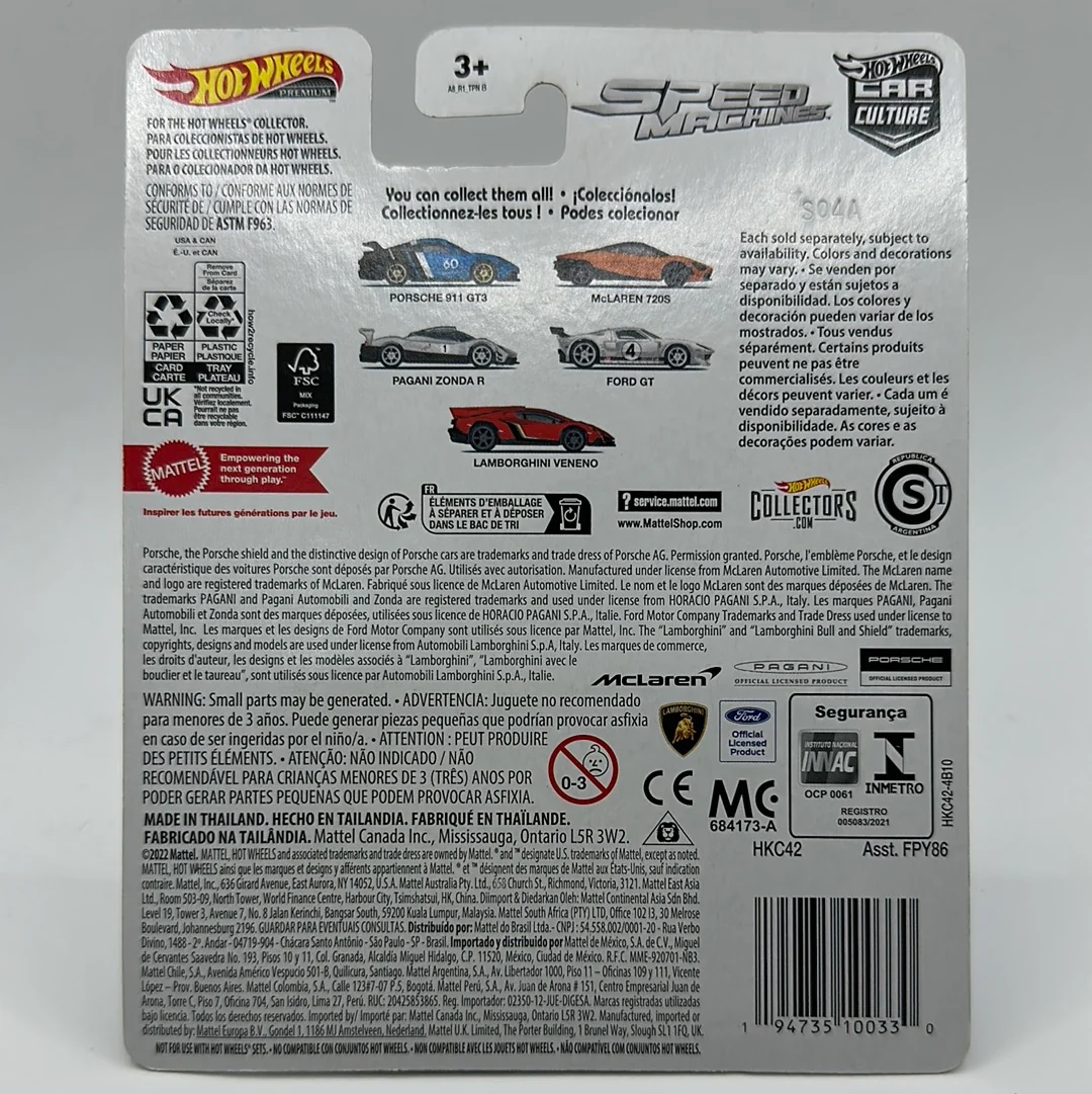Pagani Zonda R Speed Machines 3/4 Hotwheels Premium 1:64 - Image 2