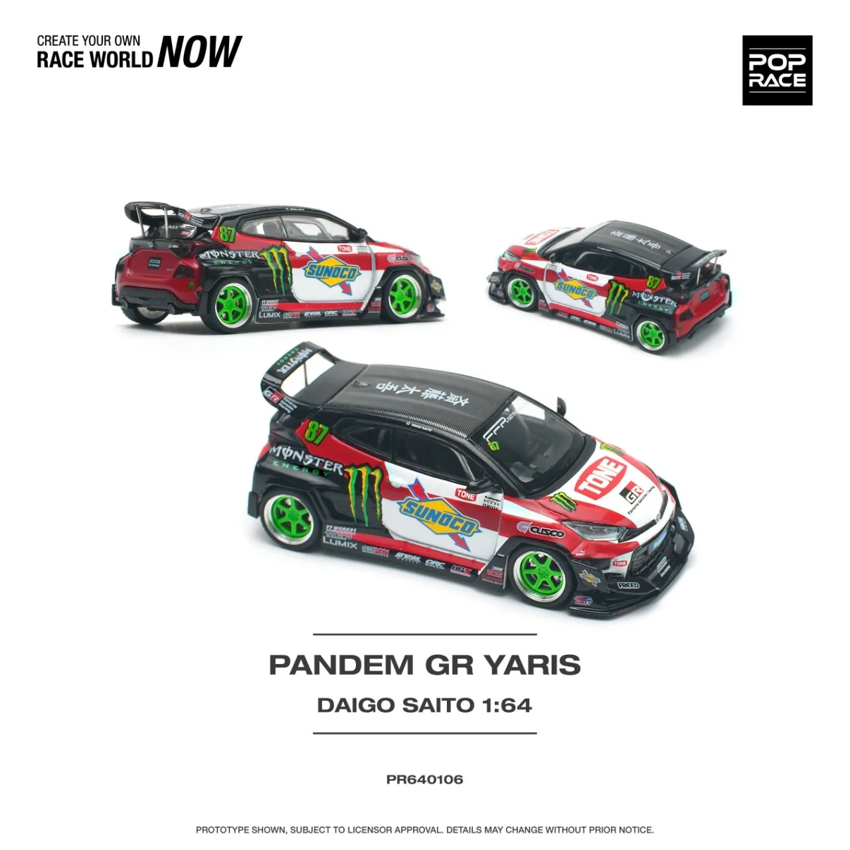 PANDEM GR YARIS DAIGO SAITO Pop Race 1:64 - Image 2