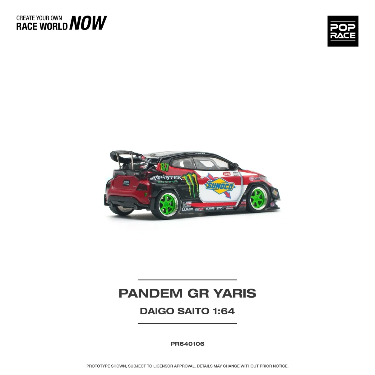PANDEM GR YARIS DAIGO SAITO Pop Race 1:64 - Image 3