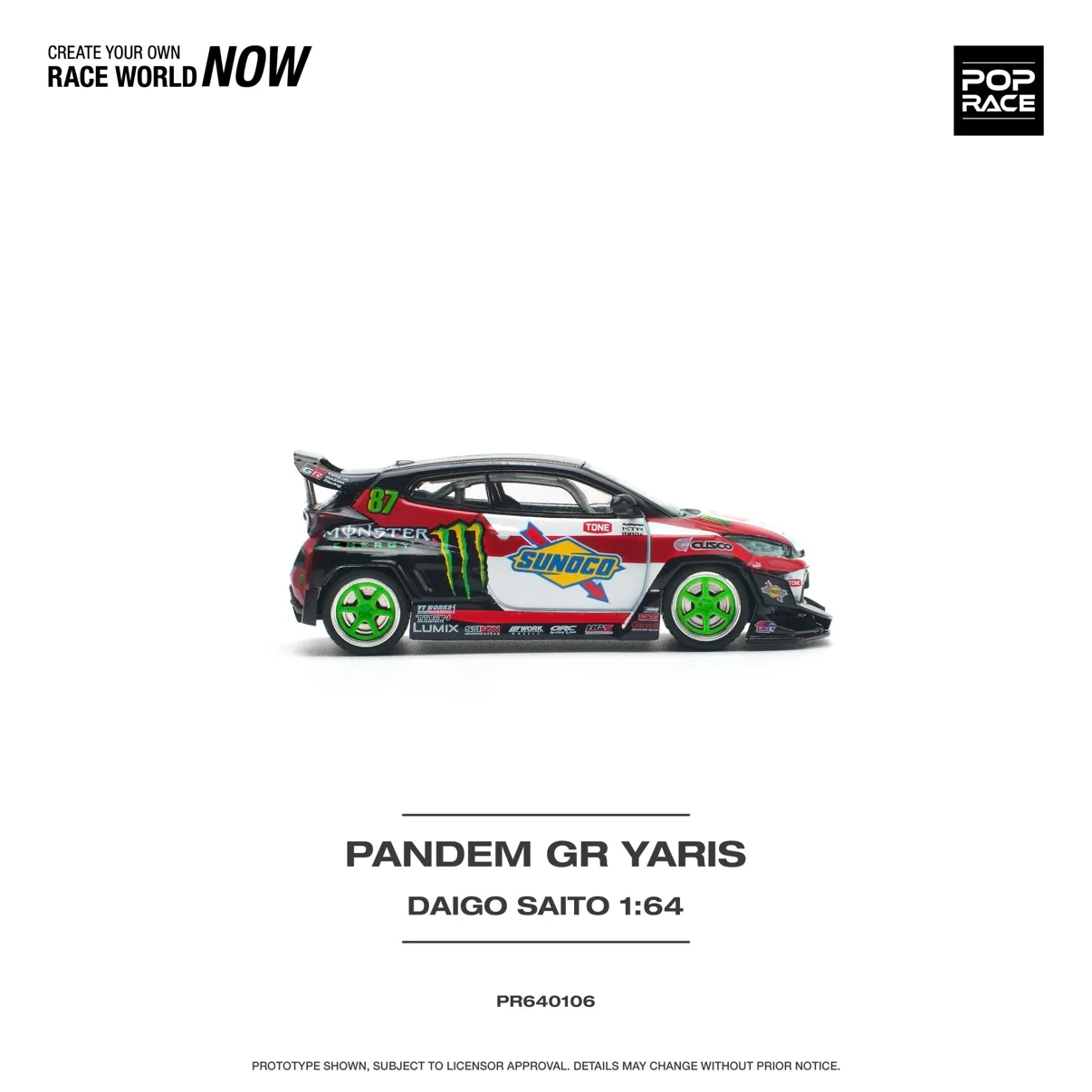 PANDEM GR YARIS DAIGO SAITO Pop Race 1:64 - Image 4