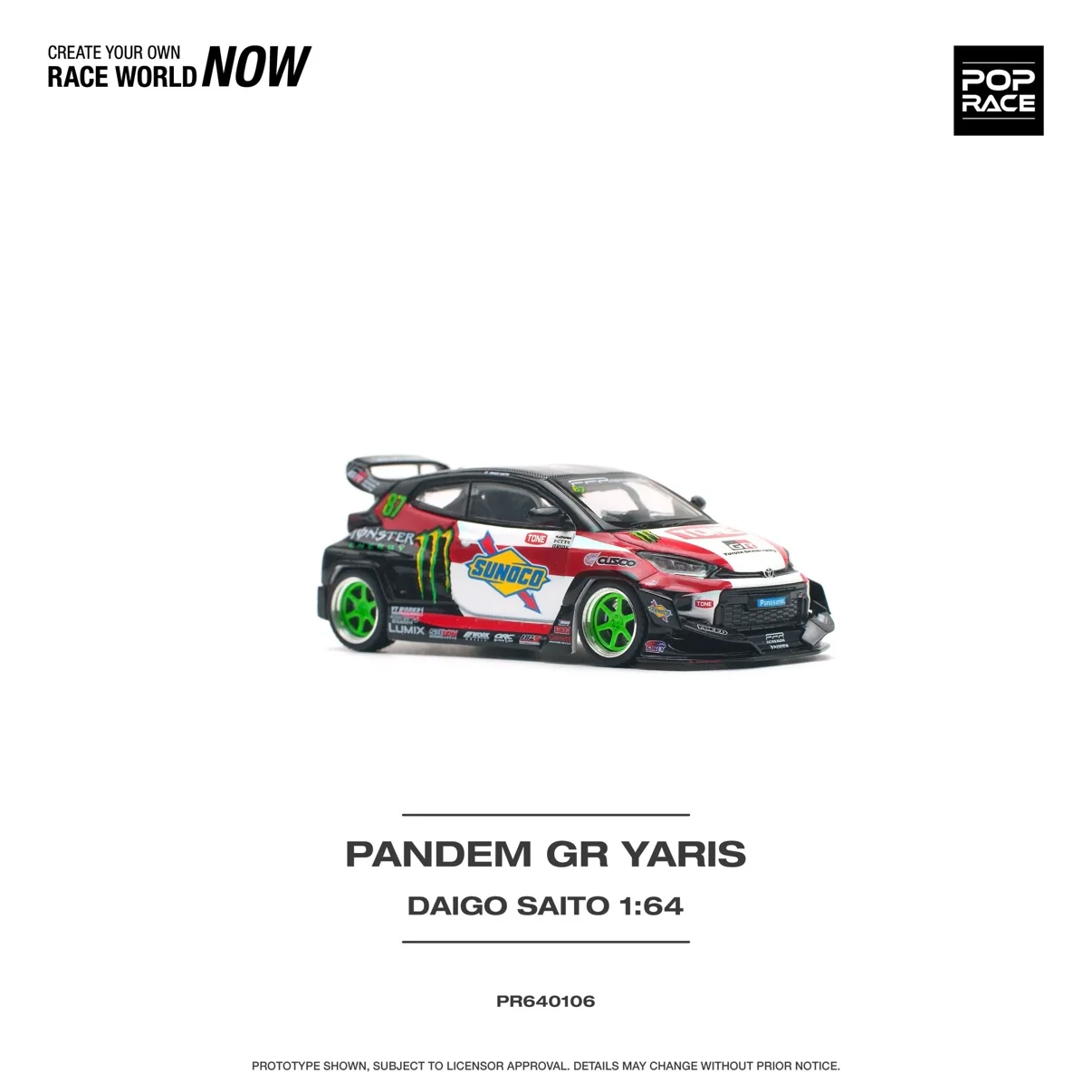 PANDEM GR YARIS DAIGO SAITO Pop Race 1:64 - Image 5