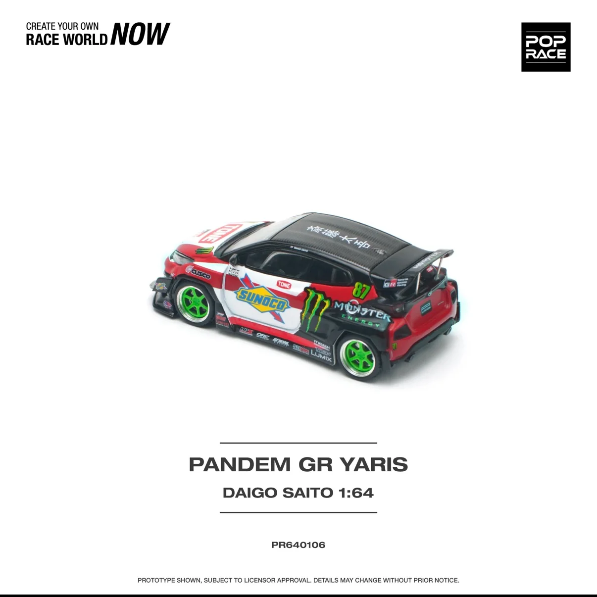 PANDEM GR YARIS DAIGO SAITO Pop Race 1:64 - Image 7
