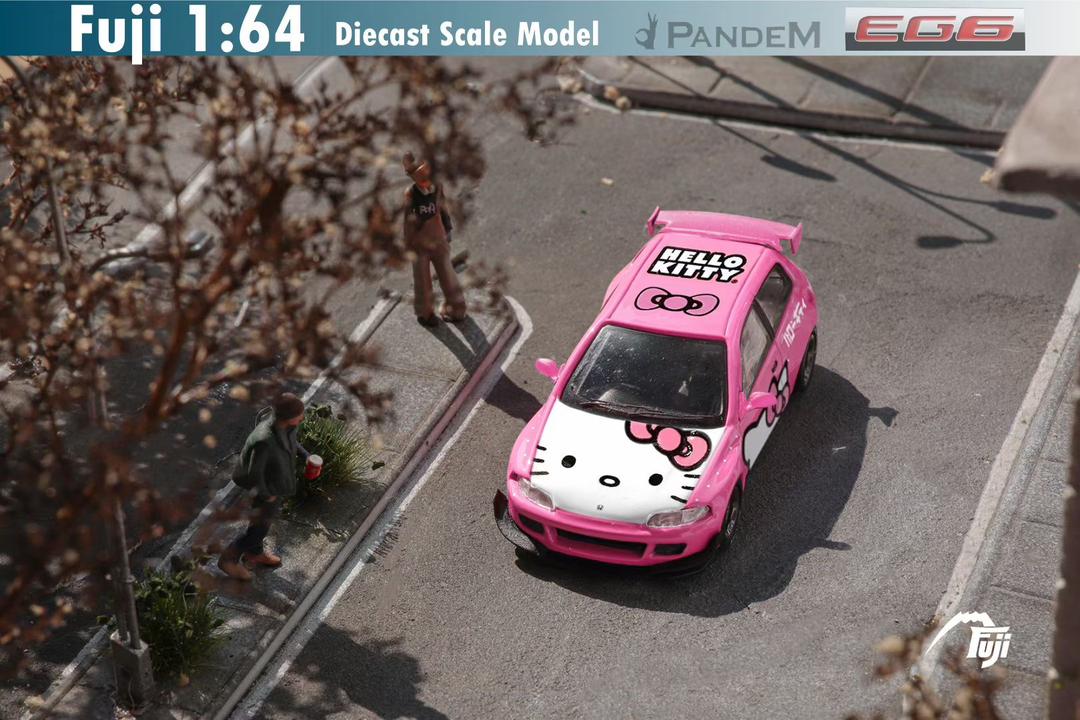 PANDEM HONDA CIVIC EG6 HELLO KITTY - FUJI 1:64 - Image 3