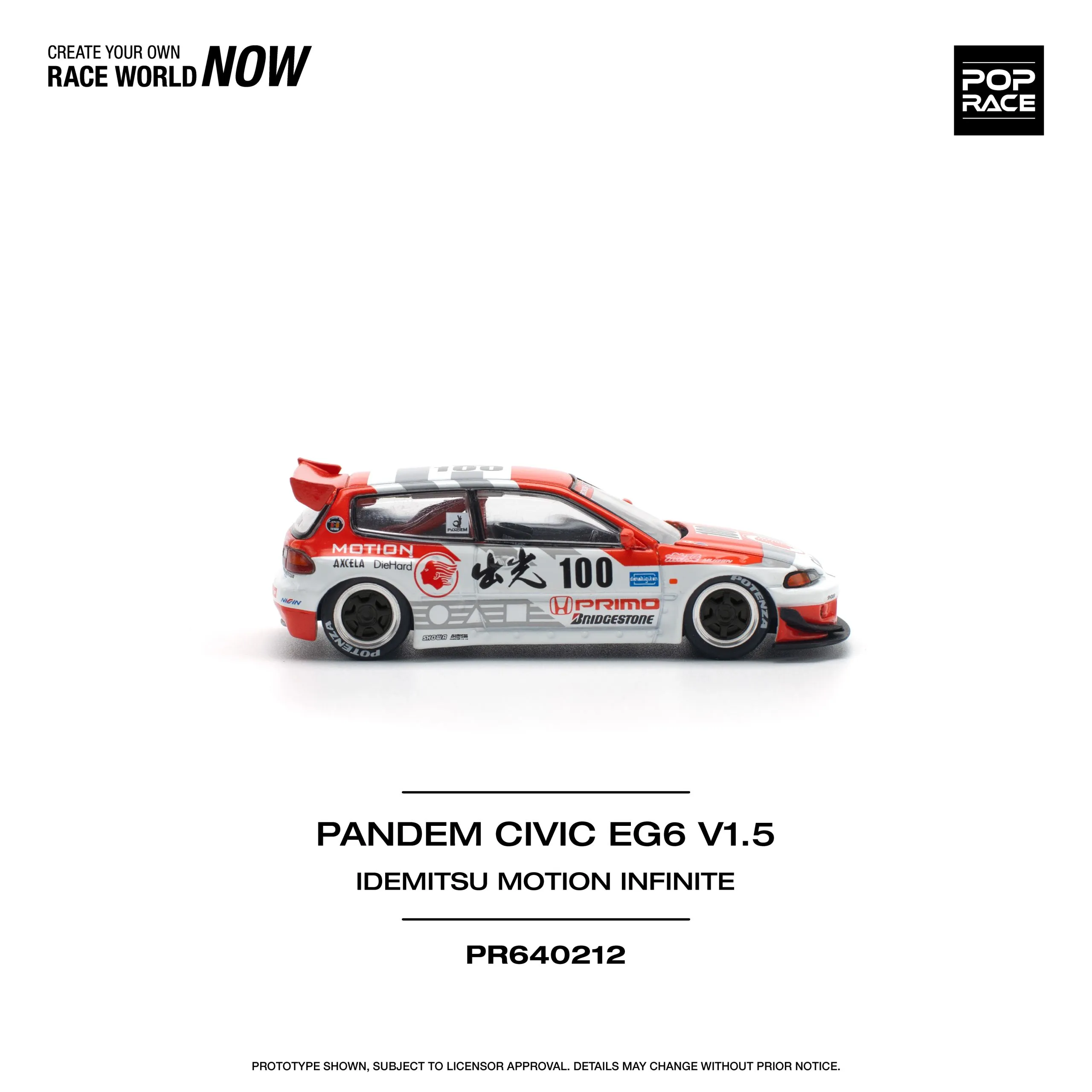 Pandem Honda Civic EG6 v1.5 Idemitsu Motion Infinite - POP RACE - Image 4