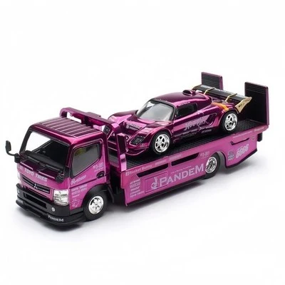 Pandem Lotus Elise & Truck Chrome Purple Rocket Bunny Set HEC 2026 - Pop Race 1:64 - Image 2