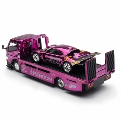 Pandem Lotus Elise & Truck Chrome Purple Rocket Bunny Set HEC 2026 - Pop Race 1:64 - Image 3