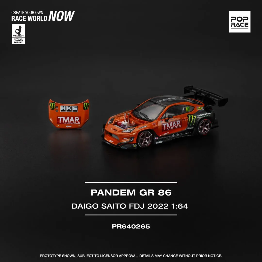 Pandem Toyota GR86 Daigo Saito Formula Drift Japan 2022 – POP RACE 1:64 - Image 2