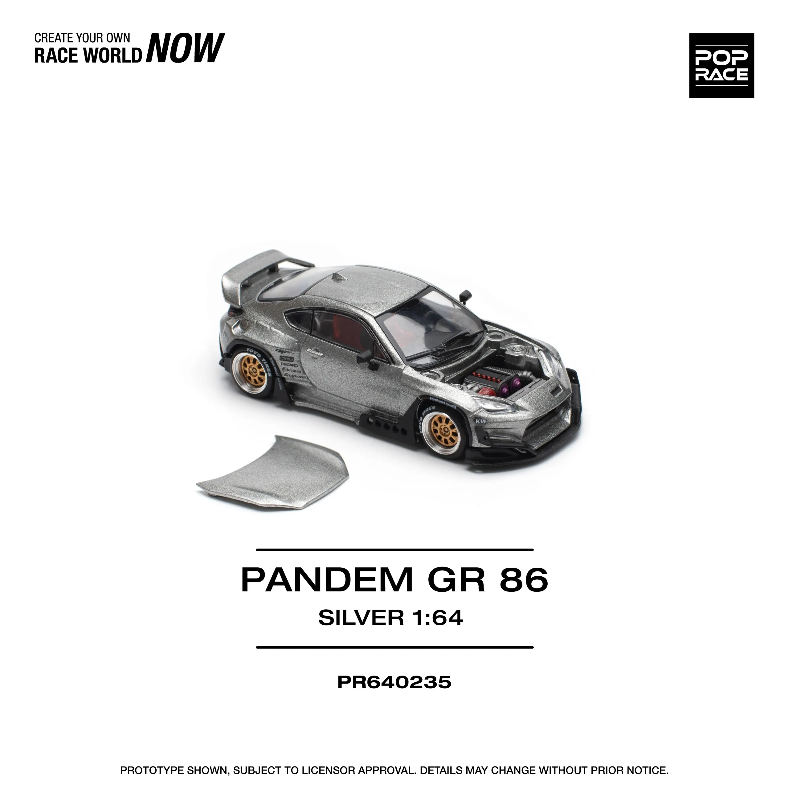Pandem Toyota GR86 Silver – Pop Race - Image 2