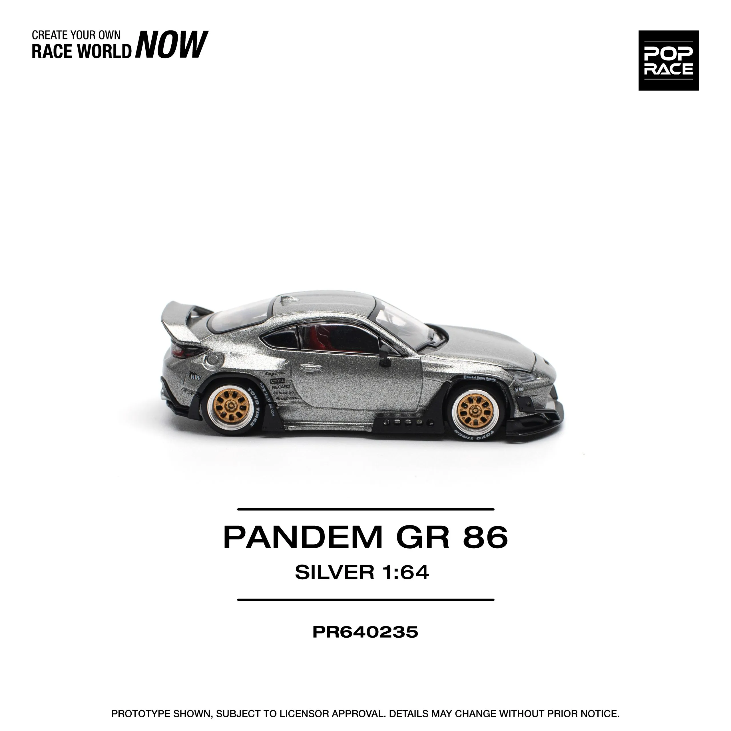 Pandem Toyota GR86 Silver – Pop Race - Image 3