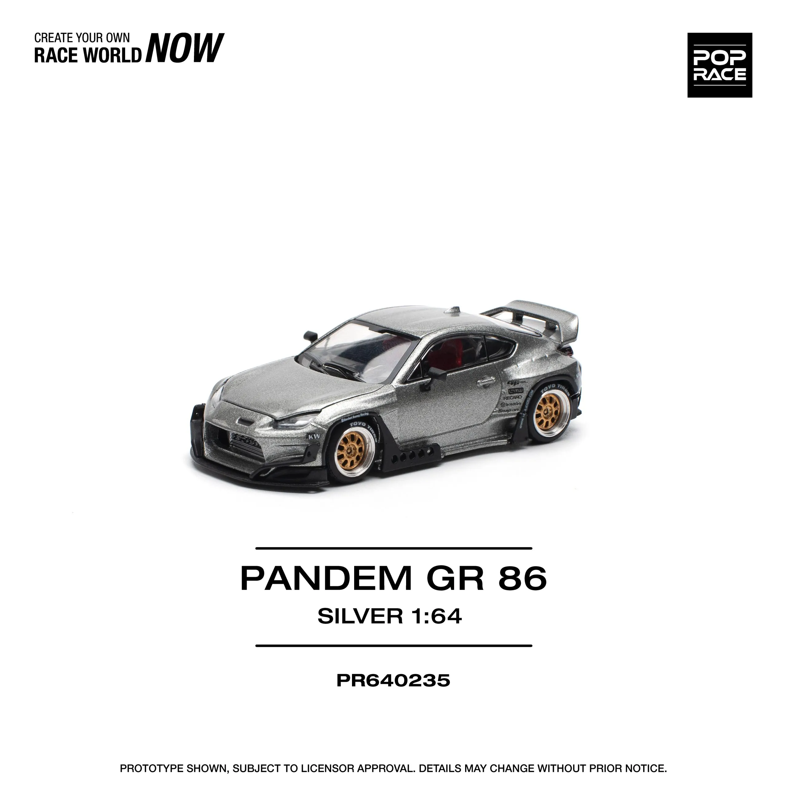 Pandem Toyota GR86 Silver – Pop Race - Image 4