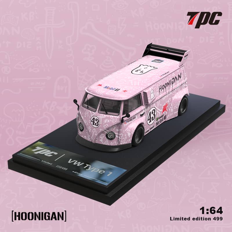 Pink Hoonigan Set - Porsche 992 GT3 RS + Volkswagen T1 + Trailer LIMITED TO 499pcs - Image 4
