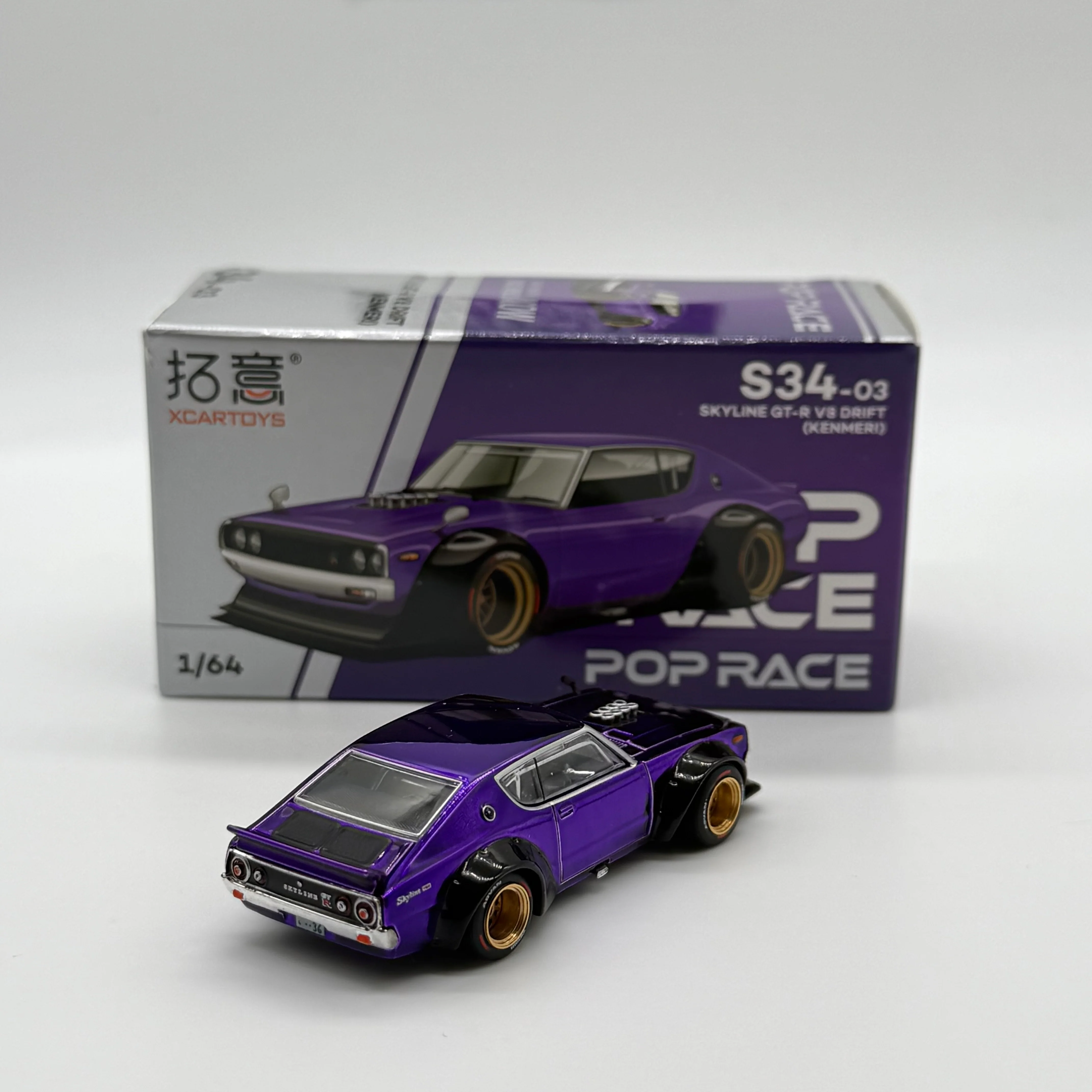 Pop Race XCARTOY Takui 1/64 Skyline Kenmeri China Limited - Image 3