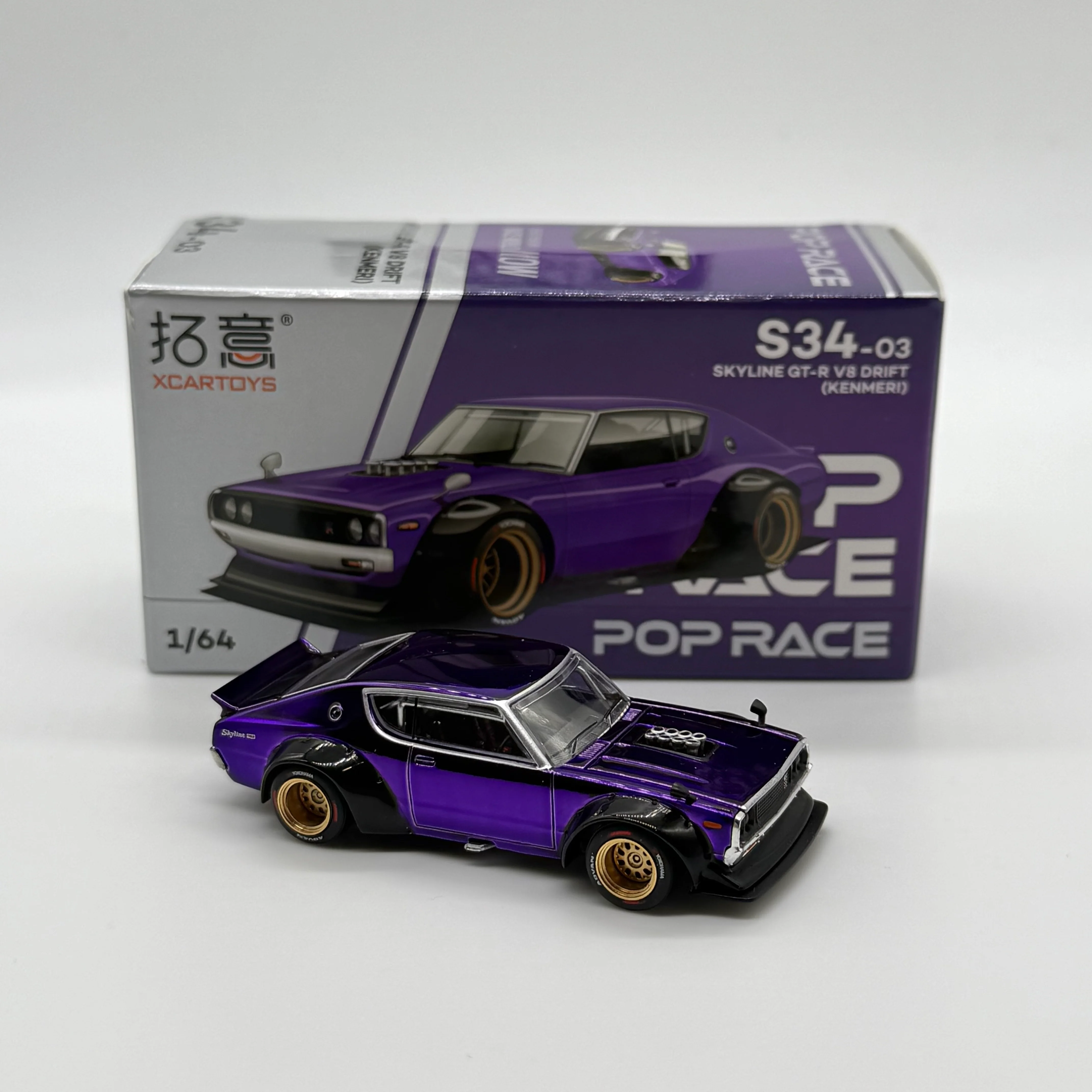 Pop Race XCARTOY Takui 1/64 Skyline Kenmeri China Limited - Image 6