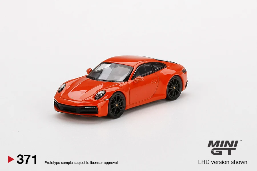 Porsche 911 (992) Carrera 4S Lava Orange 1:64 Scale - Image 2