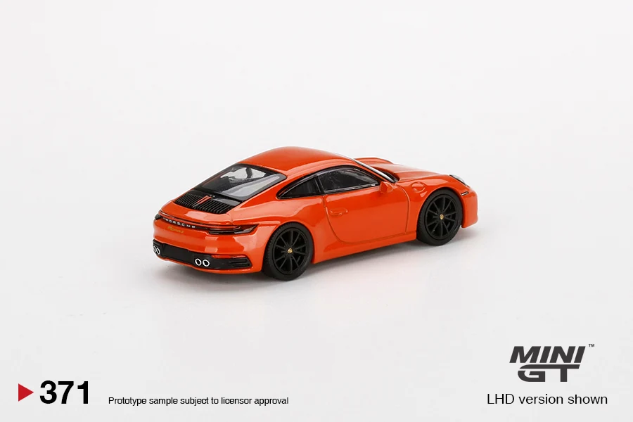 Porsche 911 (992) Carrera 4S Lava Orange 1:64 Scale - Image 3