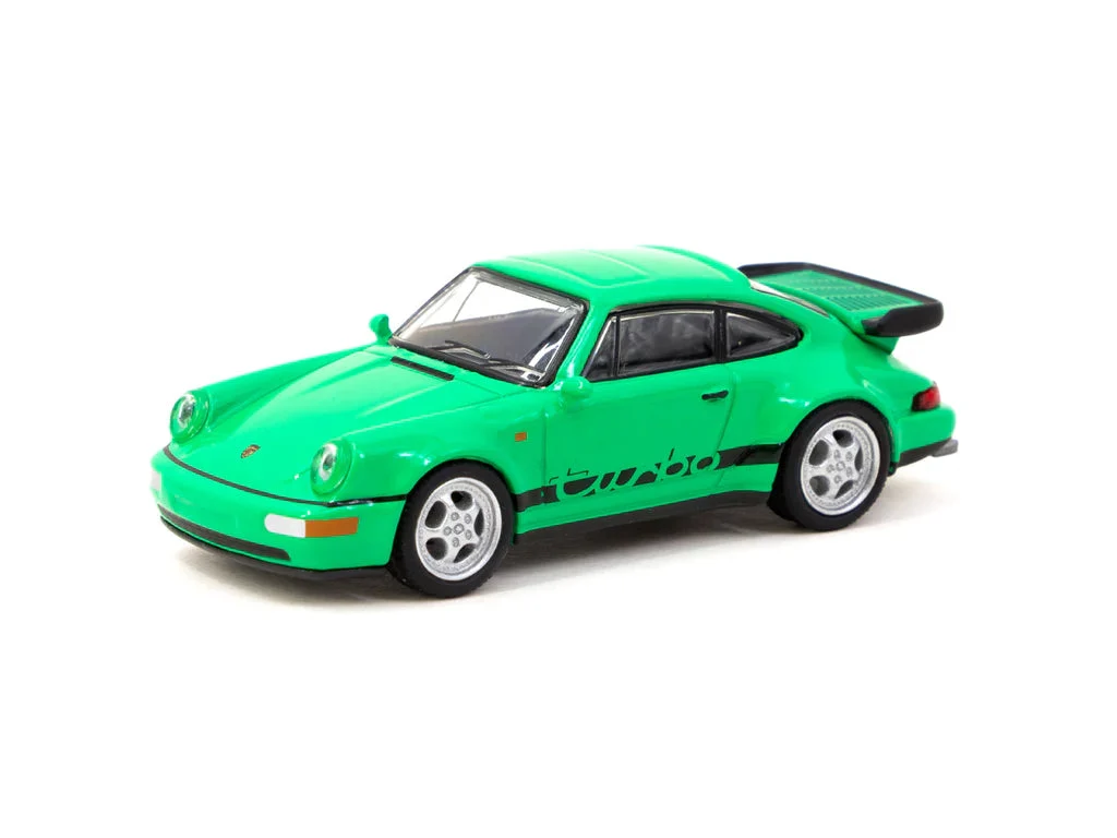 PORSCHE 911 TURBO (GREEN) TARMAC WORKS 1:64 - Image 3